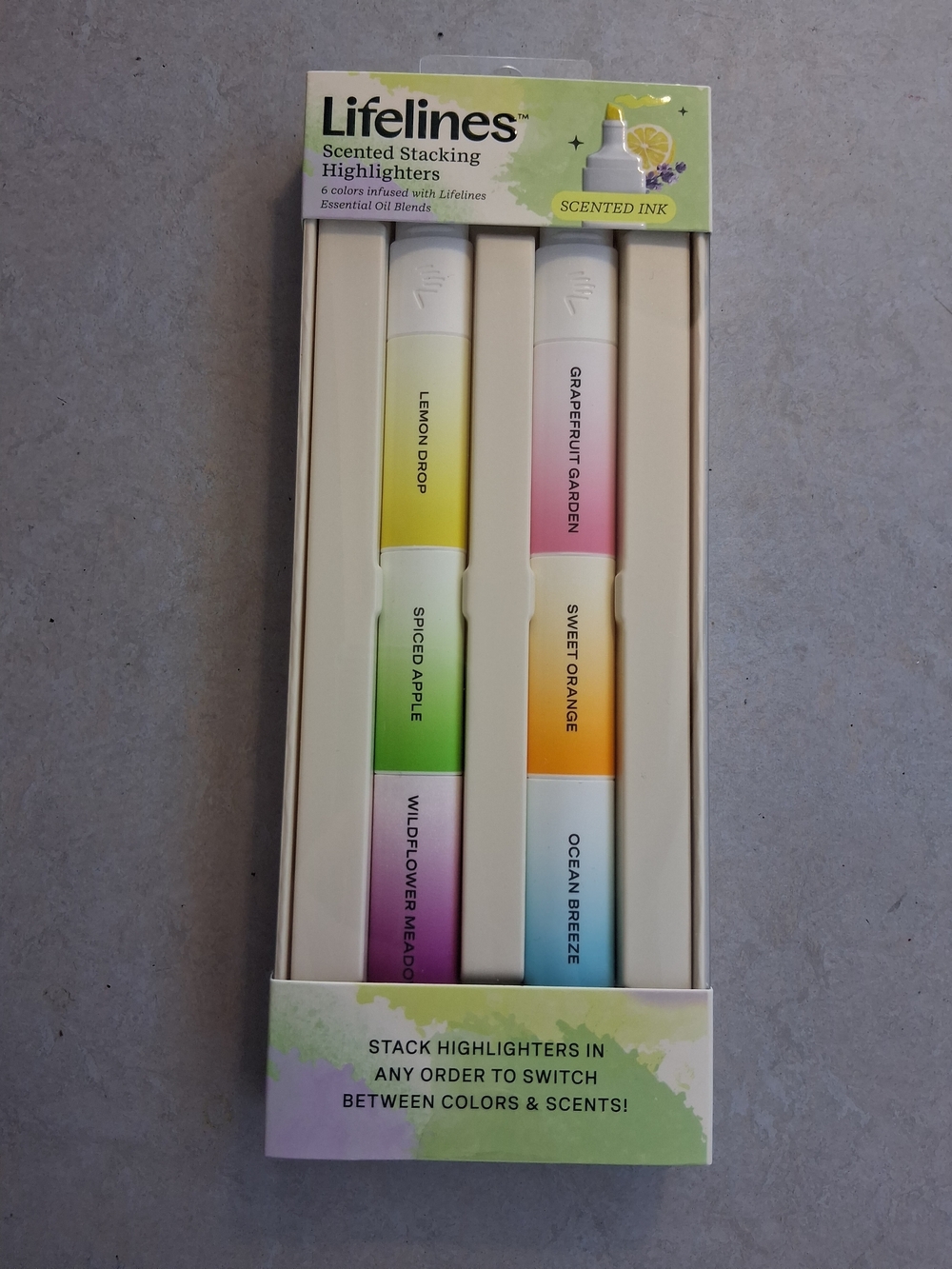 Lifelines Scented Stacking Highlighters - Multi Color Pack